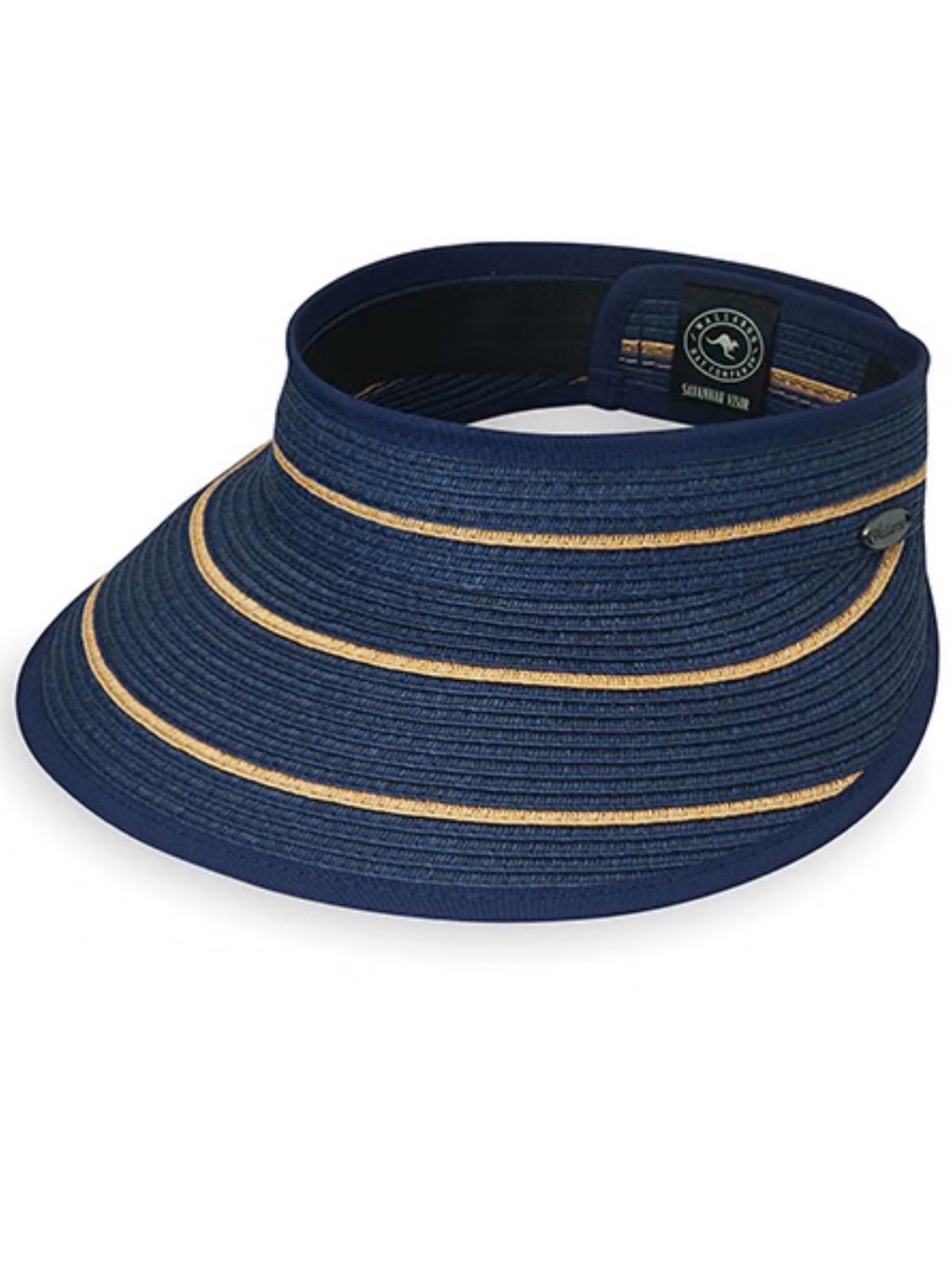 Wallaroo Navy and Camel Savannah Visor - Sun Hat